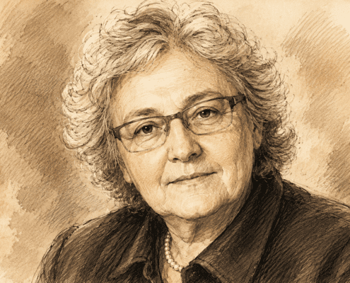 Soledad Gallego patrona Alianza por la Solidaridad. Imagen creada con Chat GPT a partir de una fotografía