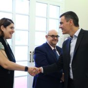 Cristina Muñoz con Pedro Sanchez