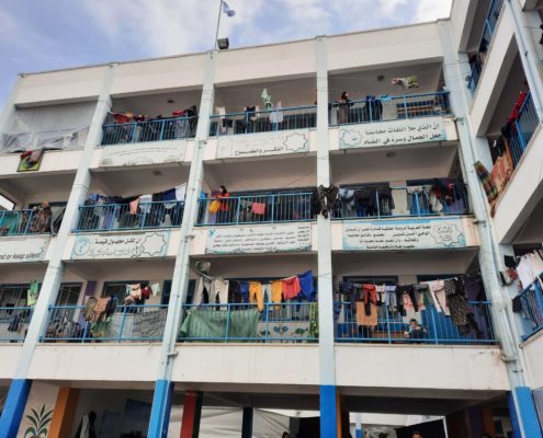 Gaza escuela refugio alto el fuego permanente