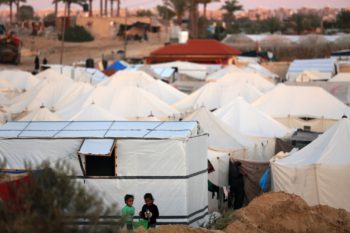 Campamento de refugiadas en Gaza