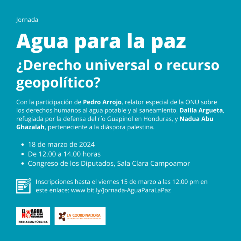 agua para la paz