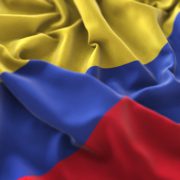 Colombia Flag Ruffled Beautifully Waving Macro Close-Up Shot Foto de Fondo creado por natanaelginting - www.freepik.es