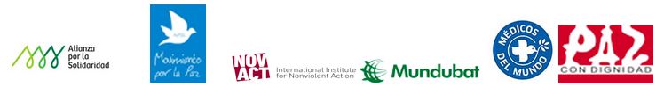 Alianza por la Solidaridad Movimiento por la Paz Médicos del Mundo Movimiento por la Paz International Institue for Noviolent Action Mundbat Paz con Dignidad